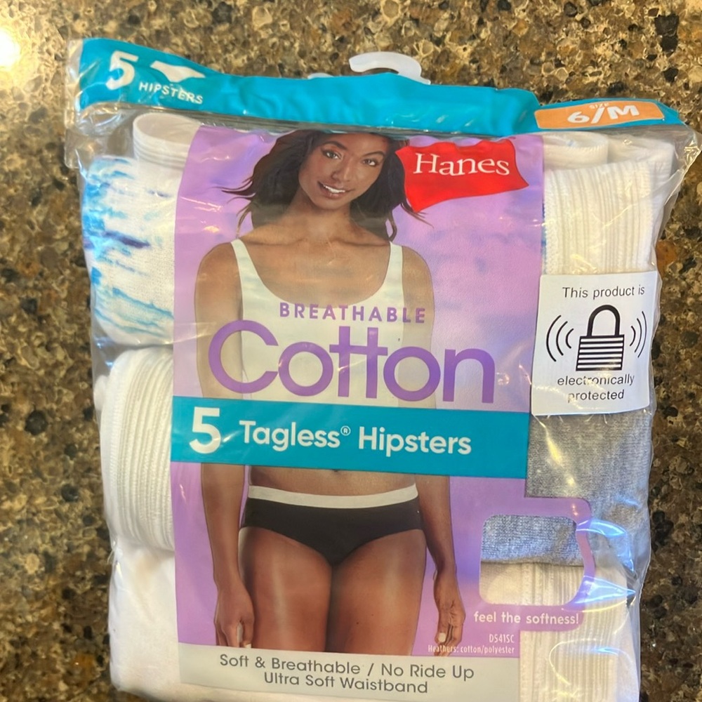 Hanes Cotton Hipsters 5-Pack NWT